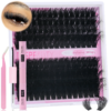 Inspeauty Lash Clusters Kit 150D+200D | DIY Eyelash Extensions with Bond, Seal & Tweezers