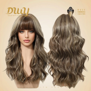 Nati C-DWY Bionic Silk Top Honey Bronde Wig 22 Inch | Glueless Layered with Bangs