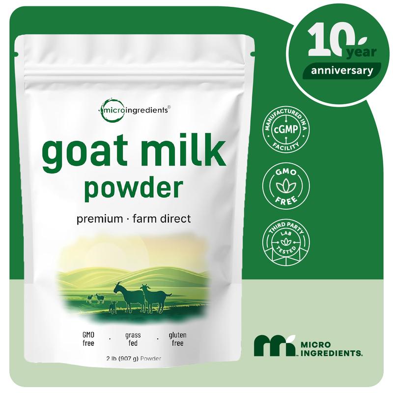Micro Ingredients Goat Milk Powder-2LB, Rich in Protein, Calcium, & Probiotics Dairy Milky