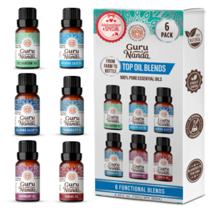 GuruNanda 6 Essential Oil Blends Set | Wellness Aromatherapy Collection