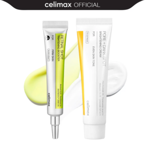 [Celimax Official] Korean Dark Spot Care Duo L Tiktok Viral Retinal Shot Booster & TXA 5% Cream, Wrinkles & Fine Lines, Firmer Skin, Pore Minimizer, Non-Irritating, Korean Skincare